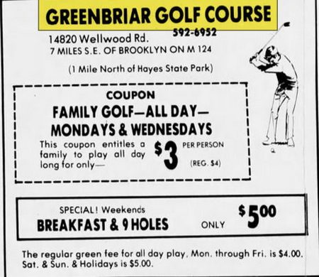 Greenbriar Golf Course (Greenbriar Golf & RV Park) - Jul 28 1978 Ad